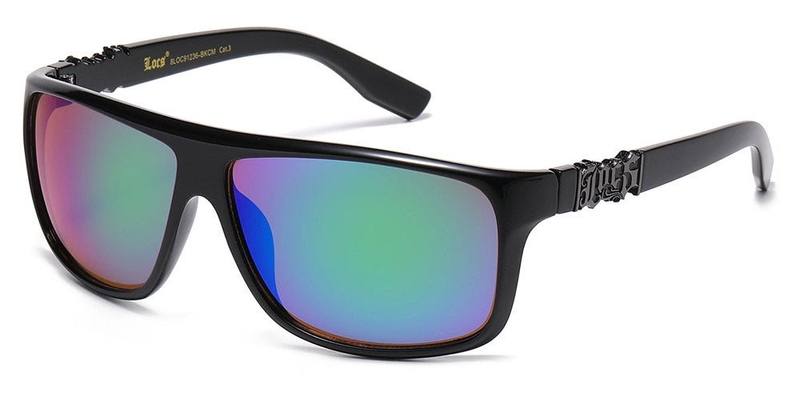 LOCS SUNGLASSES (PURPLE/GREEN LENS)